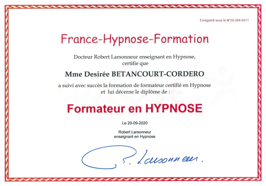 DESIREE BETANCOURT - FORMARTICE EN HYPNOSE