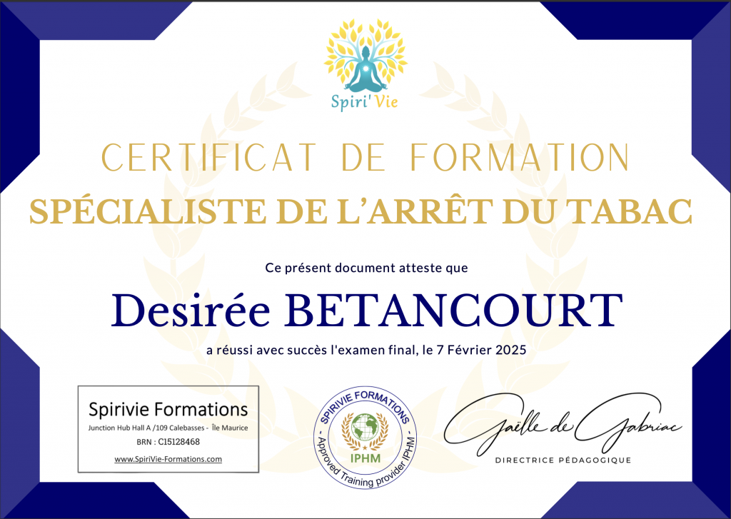 Desirée Betancourt - spécialiste de l'arrêt du tabac